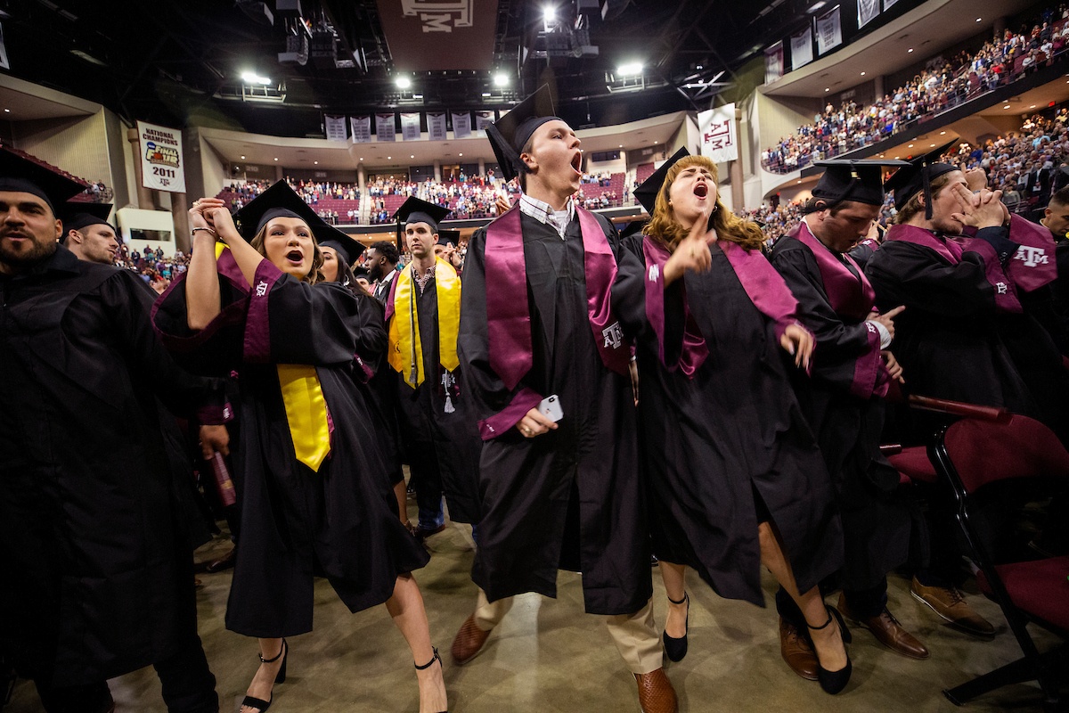Texas A&M graduates celebrating their next chapter